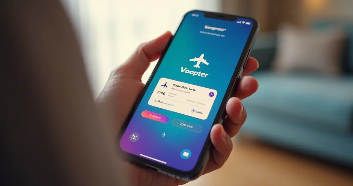Celular exibindo alerta de preço de passagem aérea