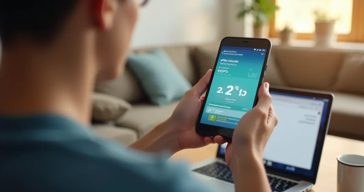 Pessoa recebendo alerta de promoção de passagem aérea no smartphone