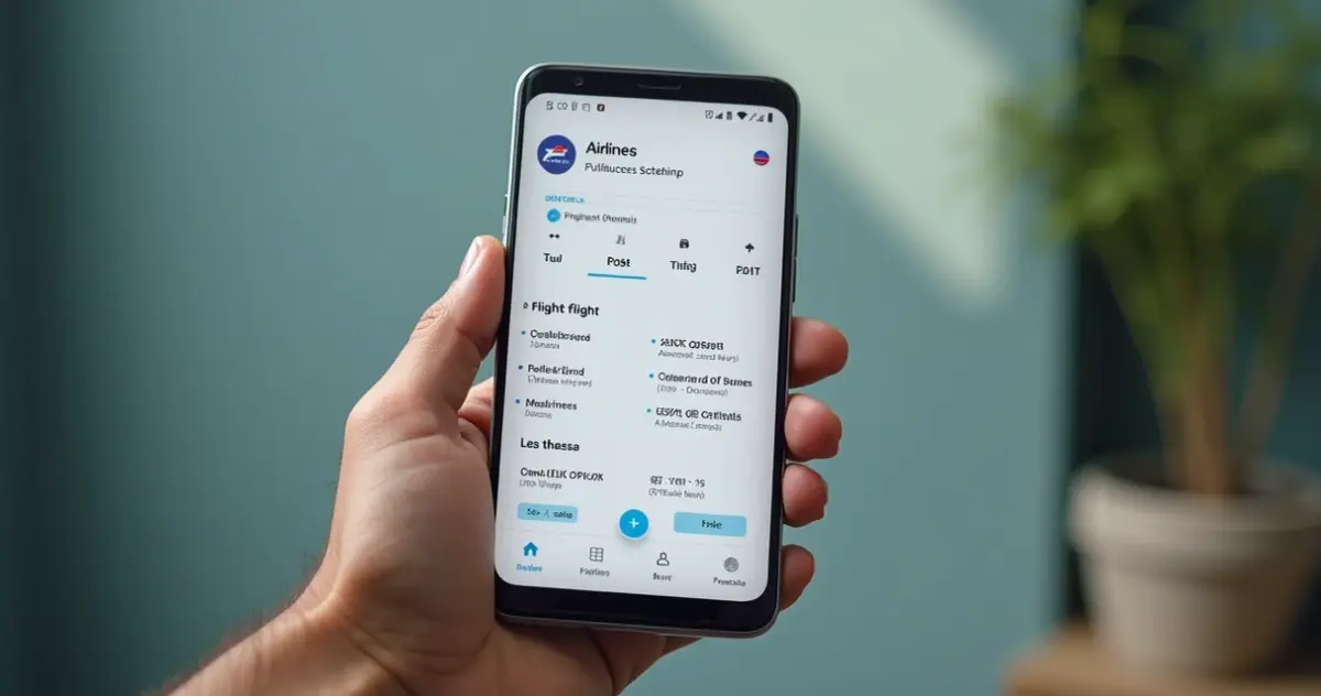 Tela de celular mostrando aplicativo de companhia aérea com opção de alterar voo
