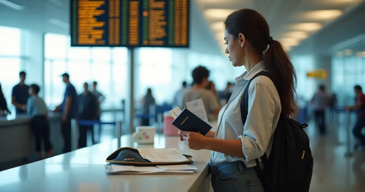 Passageiro guarda comprovantes após atraso do voo